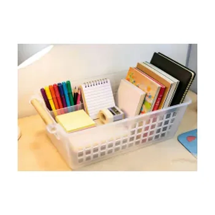 Transparent Storage Basket with Wooden Handle — Model 274A